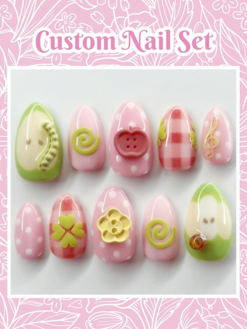 Class Crafter Custom Reusable Press-On Nails (Made to Order)